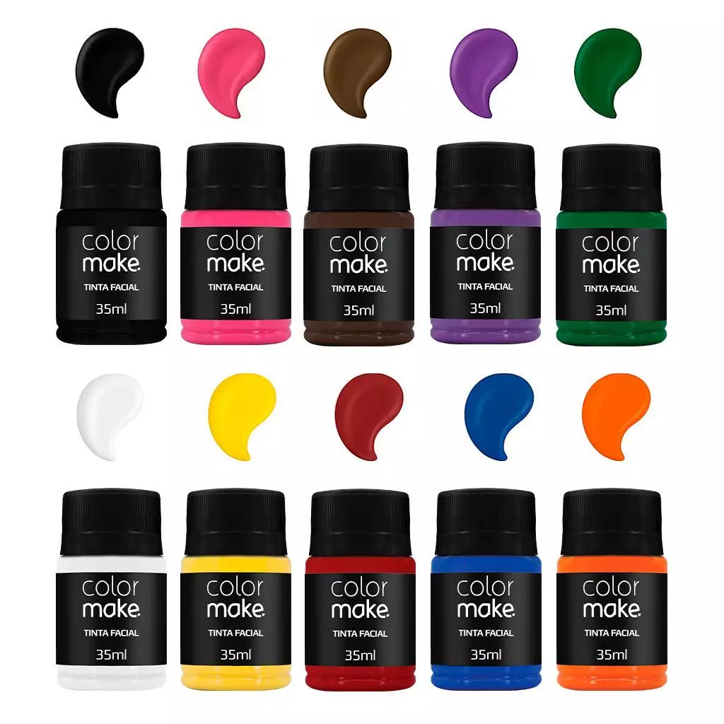 10 Tintas Facial 35ml Colormake (Todas as Cores) o