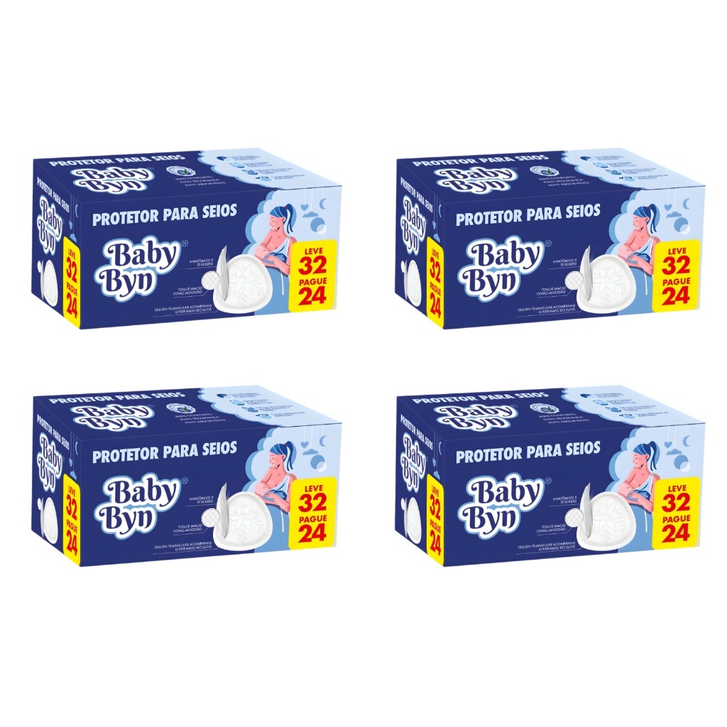 Kit Absorvente para Seios Baby Byn LV128PG96