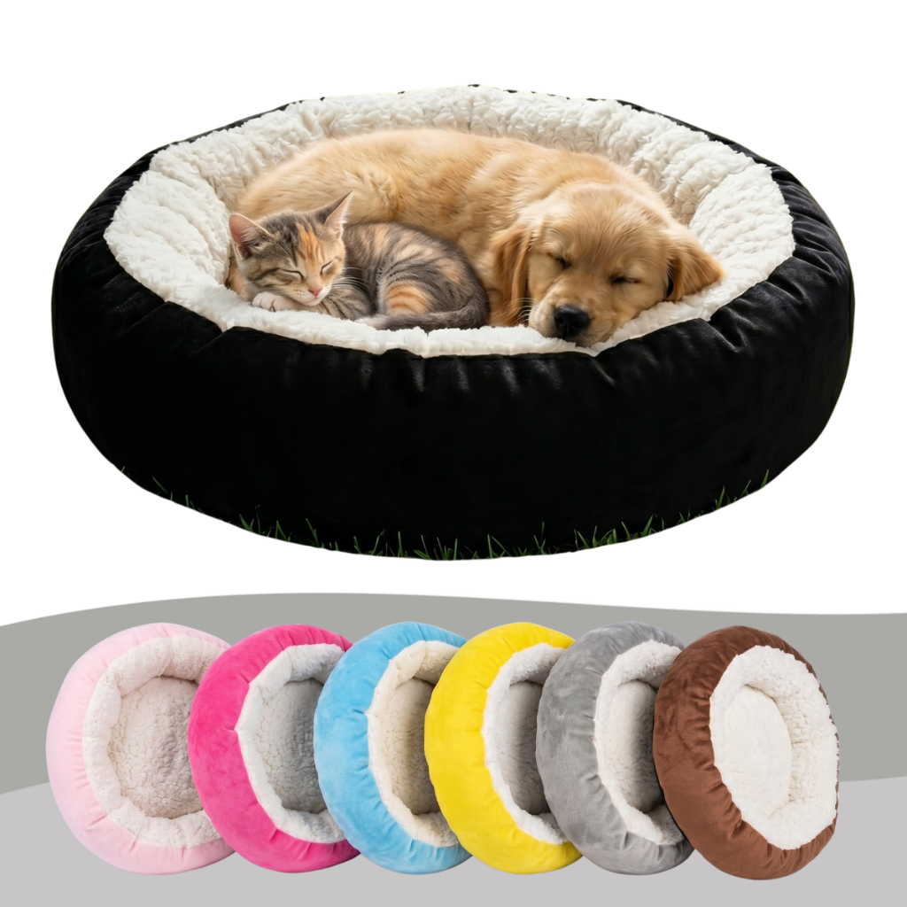 Caminha Pet Redonda Sherpa Quentinha Pele de Carne