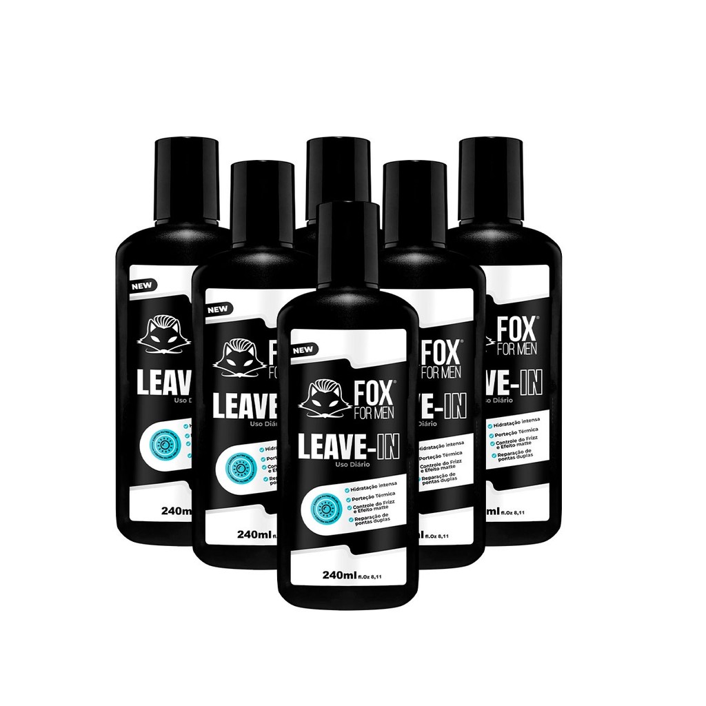 LEAVE IN 240ML FOX FOR MEN – 6 UNIDADES