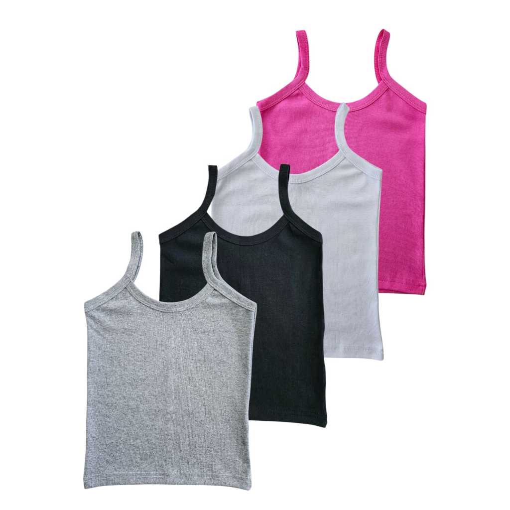 Kit 2 regatas alcinha INFANTIL para meninas ribana