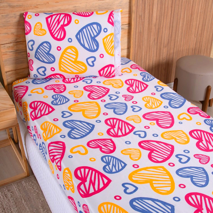 Jg de Lençol Solteiro 02 Peças Estampas Infantis
