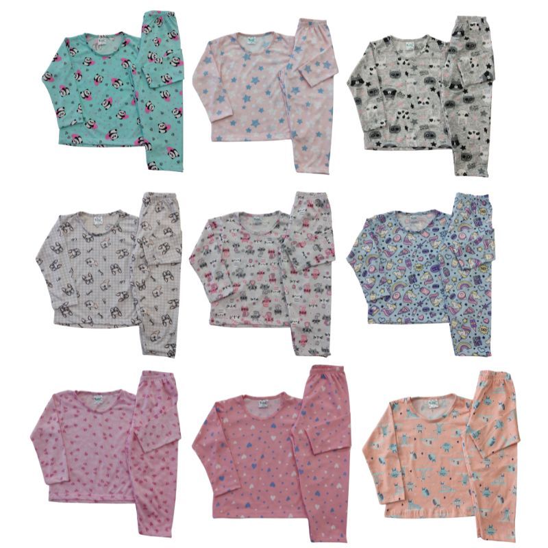 Kit Sortido 6 Peças Pijama, 3 conjuntos Inverno I