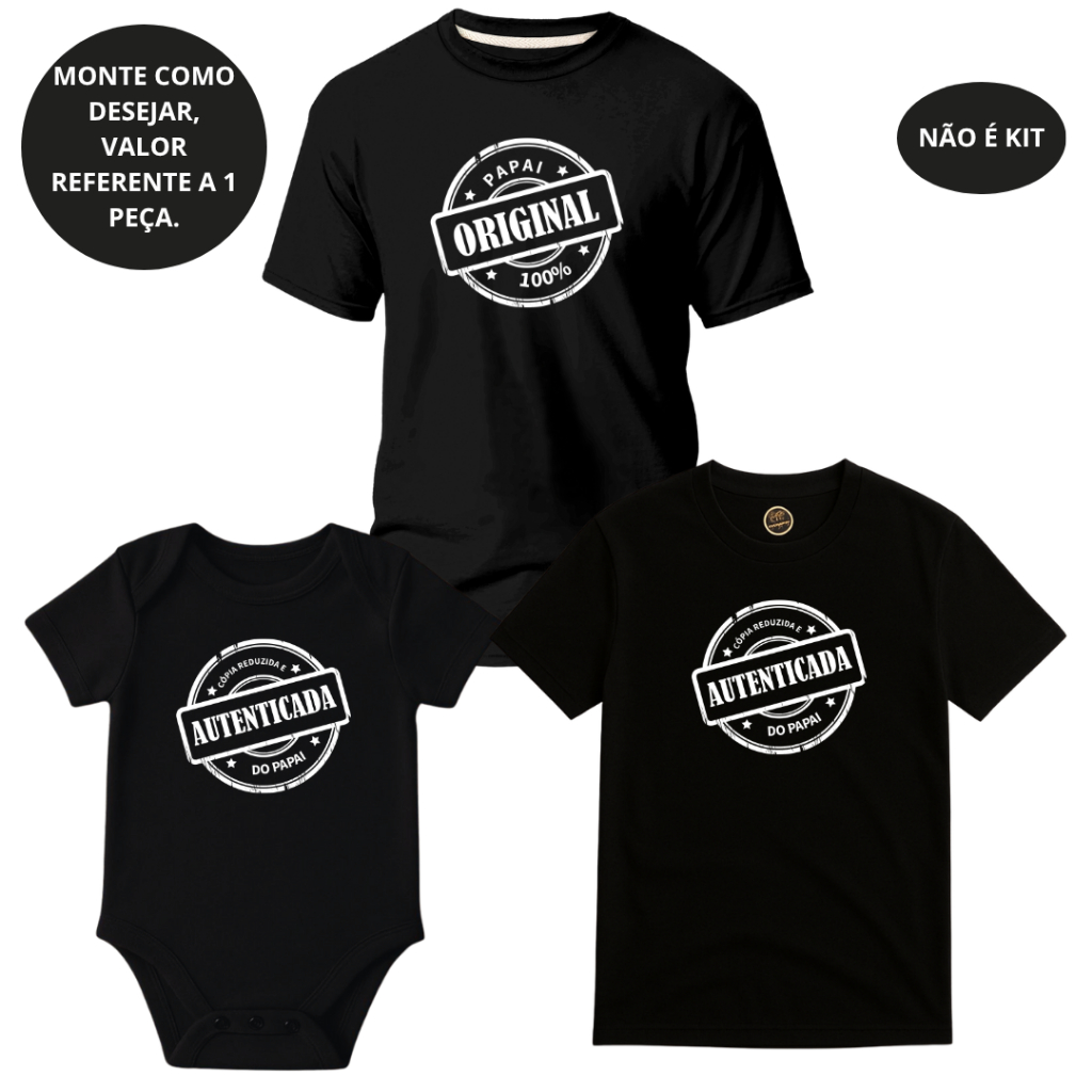 Camiseta Adulto/ Infantil/ Body Copia autenticada 