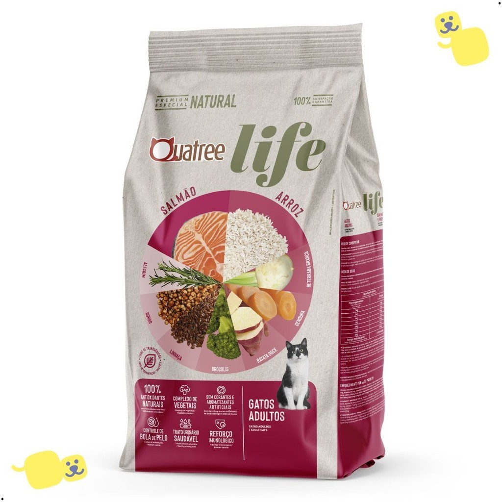 Ração Quatree Life 10.1Kg Ração Quatree Gatos 