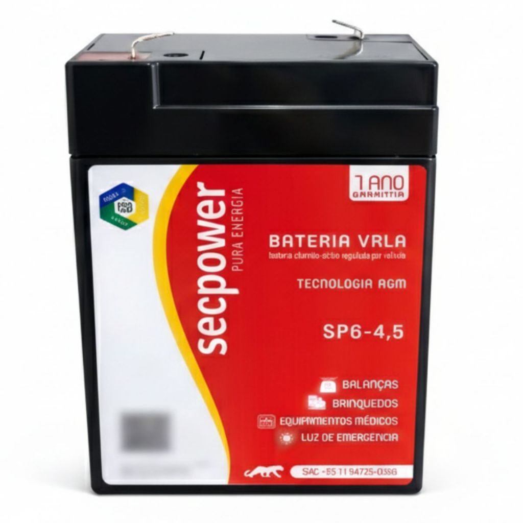 Bateria 6V 4,5ah Motoca e Carrinho Elétrico, Bala