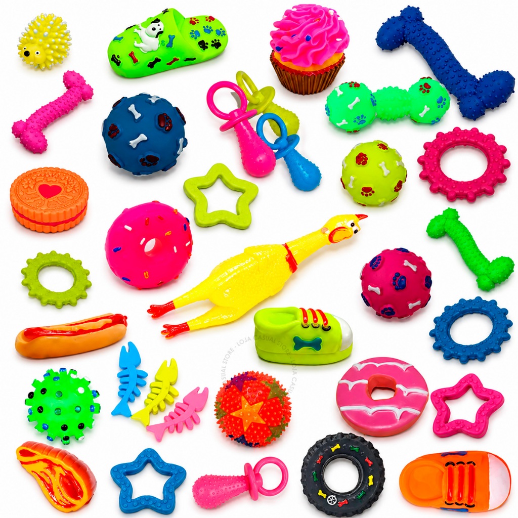 Kit 7 Brinquedos Mordedor Pet Cachorro Filhote Ant