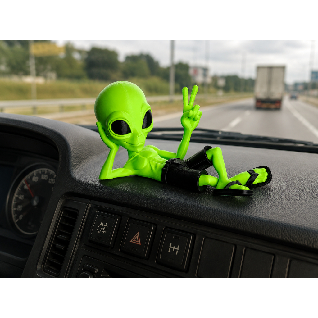 Boneco ET Alienígena Decorativo Deitado Enfeite C