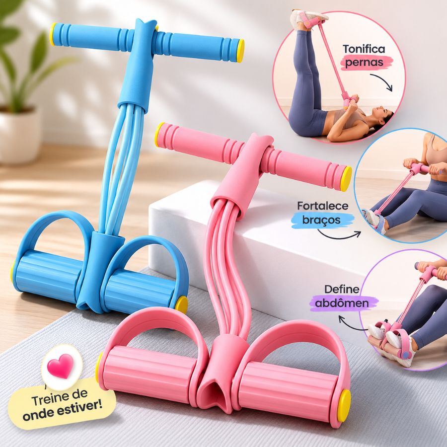 Extensor Elástico Com Apoio Para Pés Exercícios