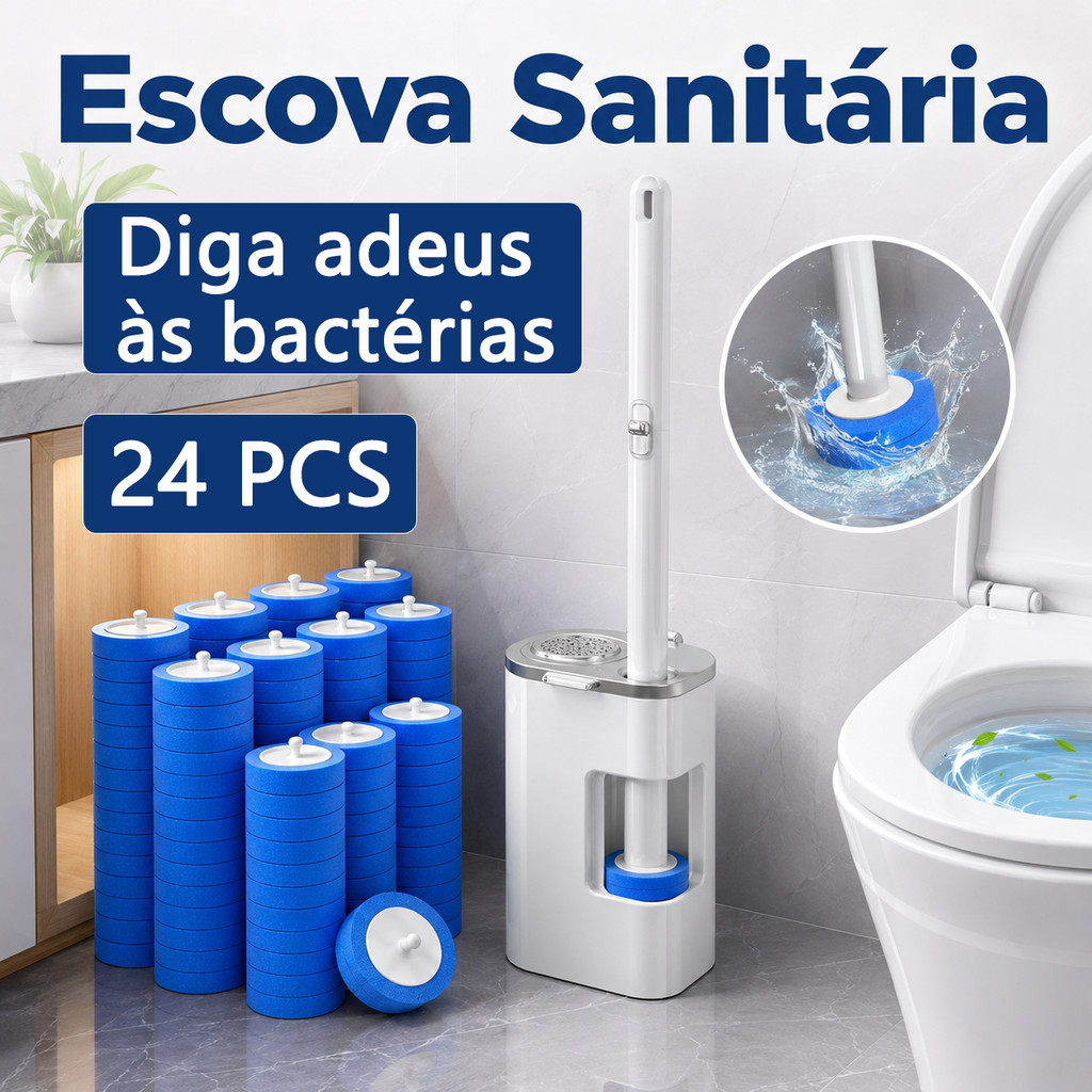 Escova de Vaso Sanitário Descartável com 24 Refi