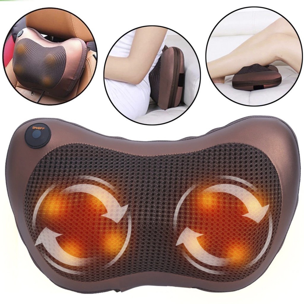 Massageador 8 Bolas Shiatsu Lombar Pescoço Veicul