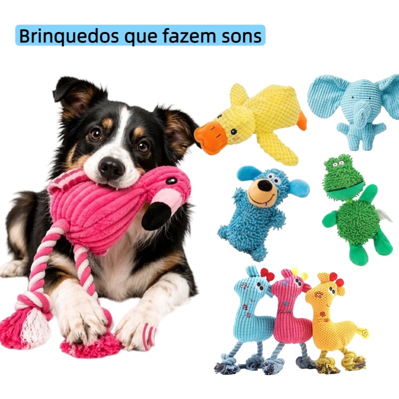 Brinquedo de Pelúcia Estridente para Cães e Gat
