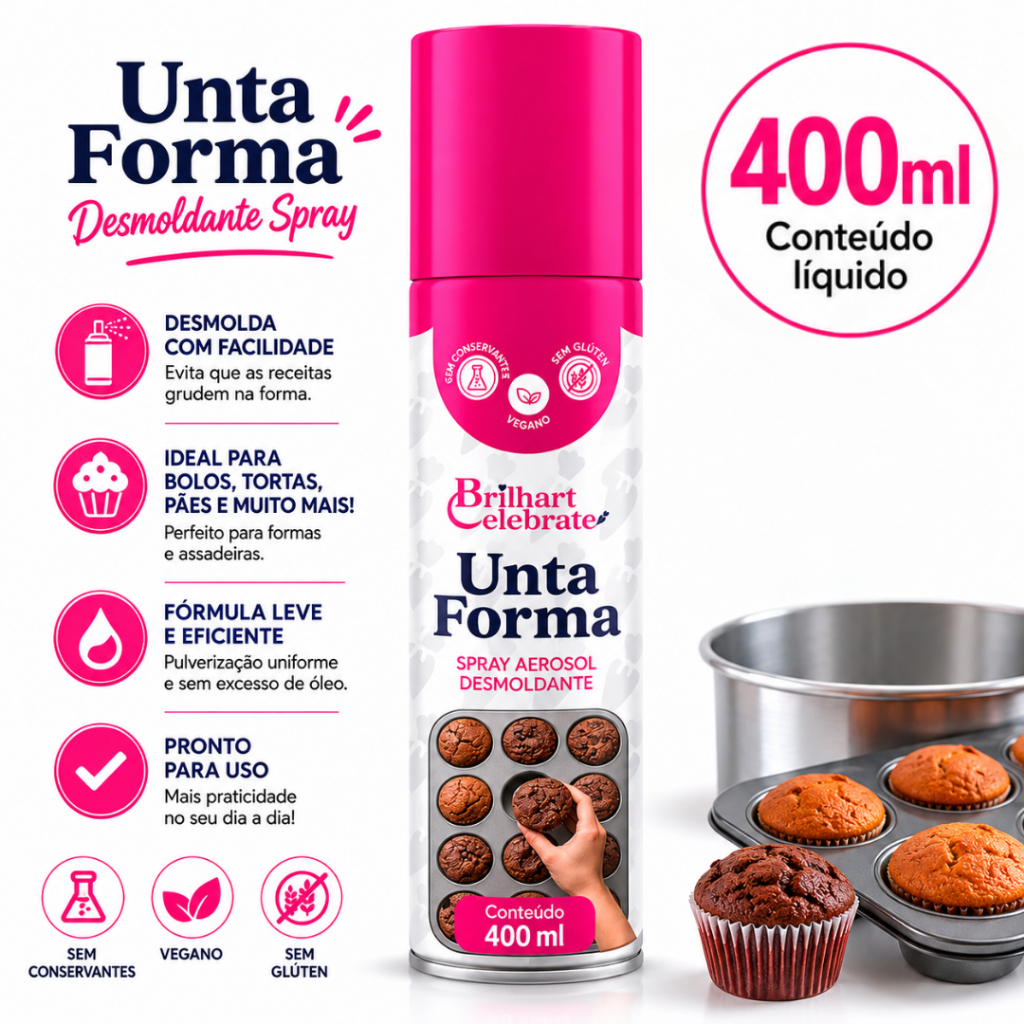 Spray Desmoldante Culinário 400ml – Brilhar