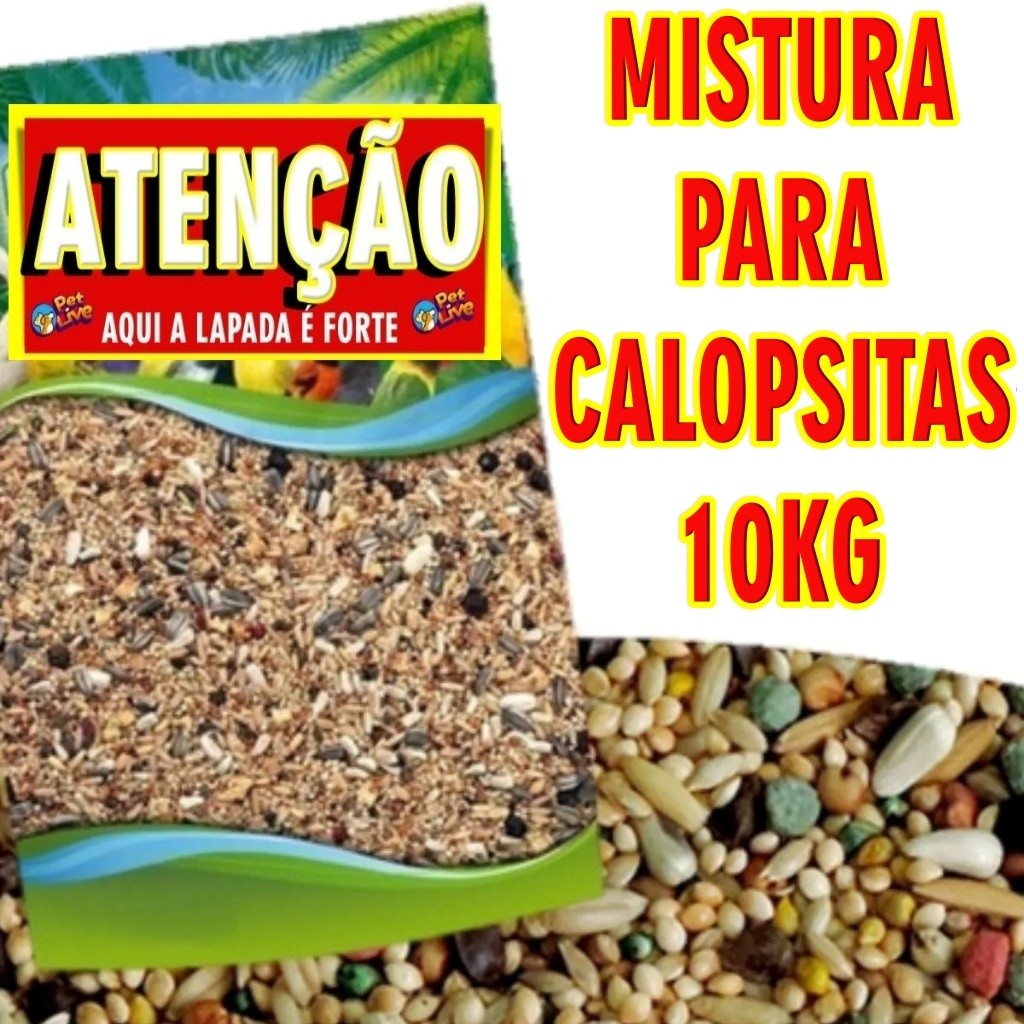 10 KG MISTURA DE SEMENTES PARA CALOPSITAS, PERIQUI