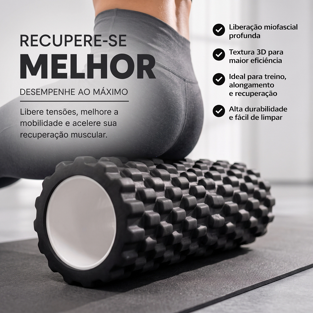 Rolo de Massagem Liberação Miofascial Yoga Massa