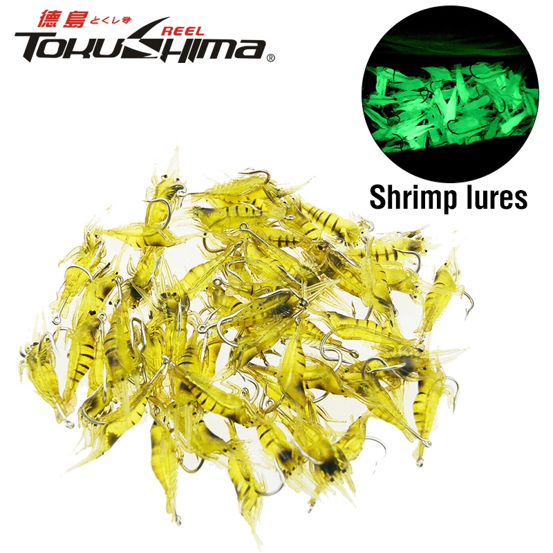 Isca De Pesca De 4cm Macia Luminosa Para Camarão 
