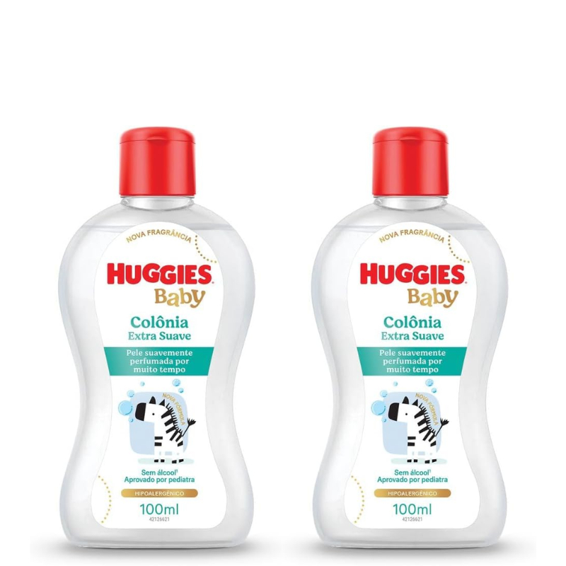 KIT C/2 Colônia Huggies Extra Suave Infantil com 