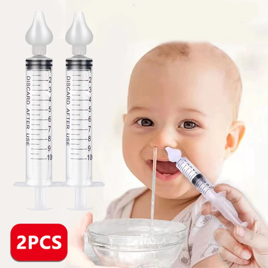 Kit 2 Seringas Lavador Aspirador Nasal Limpeza Inf