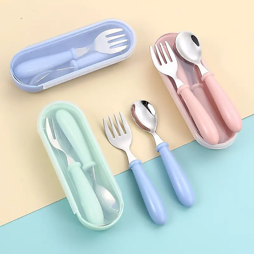 Kit 1-2 ou Unitário Talheres Infantil Aço Inox 3