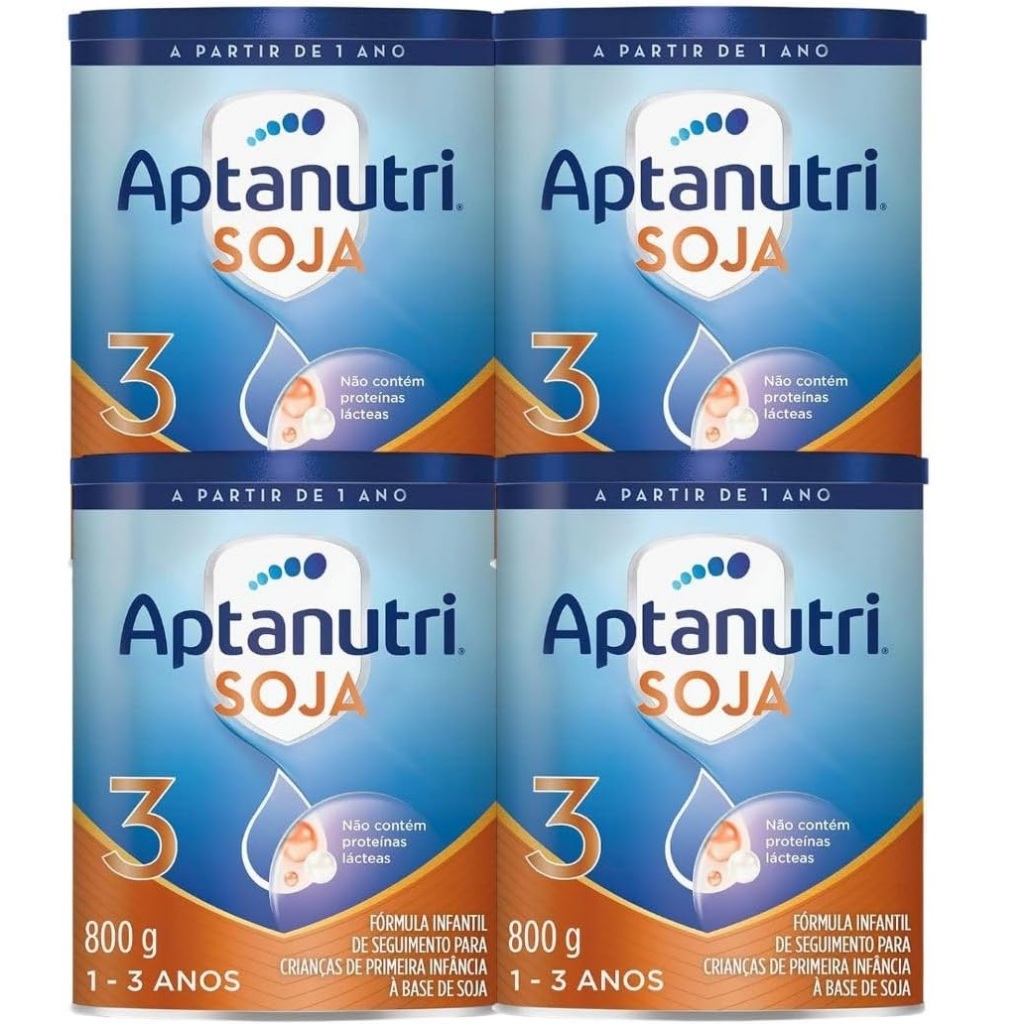 Kit 4 Latas Formula Infantil Aptanutri Soja 3 800g