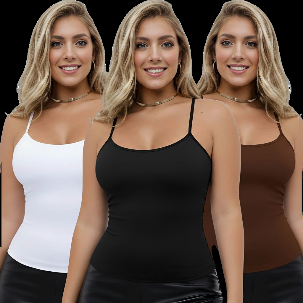 Blusa Regata Feminina Alcinha Suplex Premium Com F