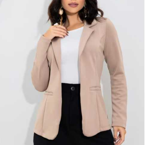 Casaco Feminino Blazer Alfaiataria Social em Neopr