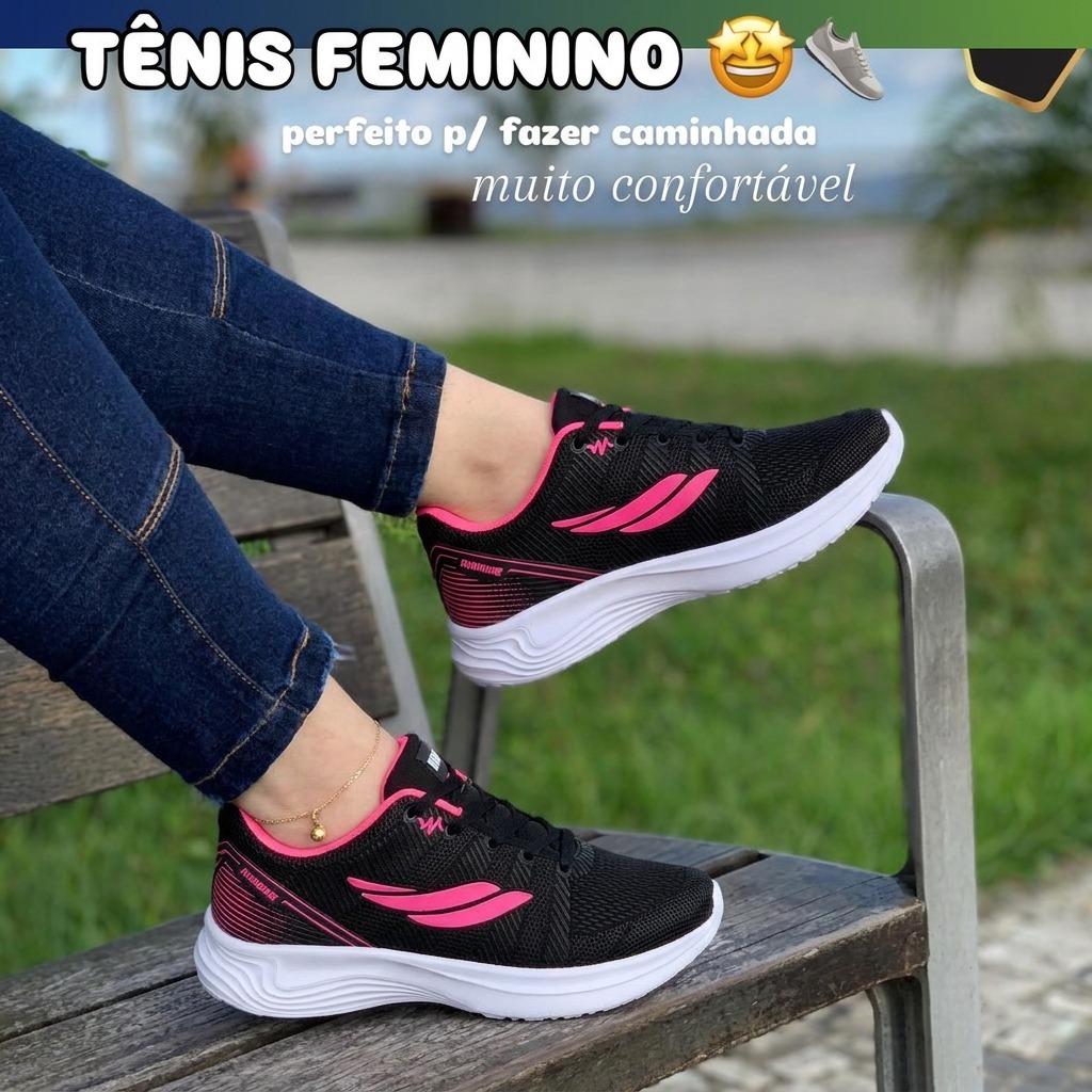 Tênis Feminino FMX Esportivo Casual Corrida Acade