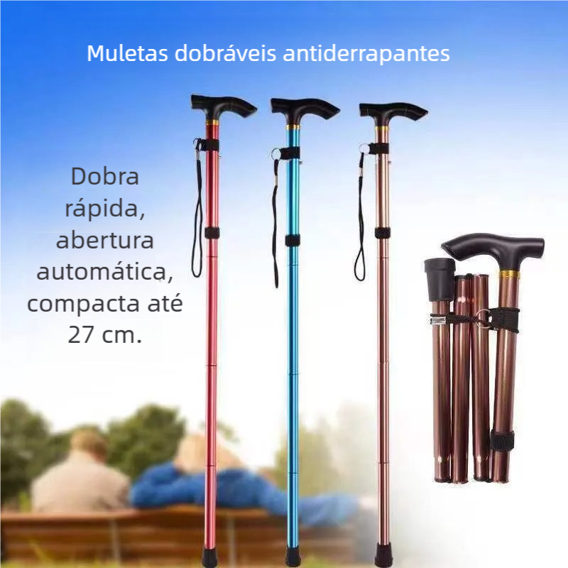 Bengalas anatômicas antiderrapantes em alumínio 