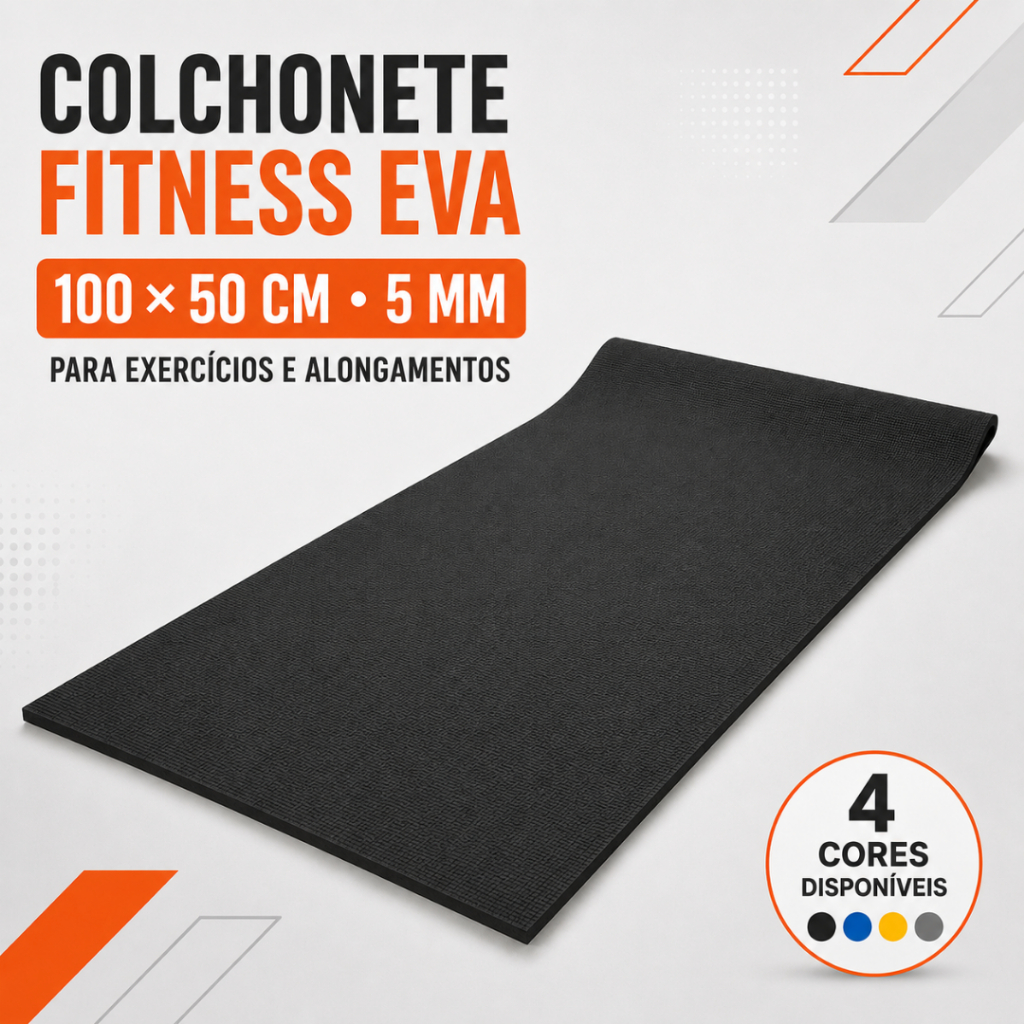 Colchonete Academia EVA 100x50cm 5mm Tapete Yoga P