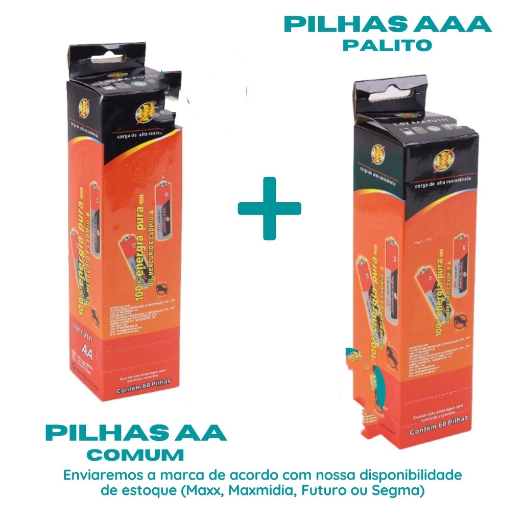 Pilha AA Comum  AAA Palito Cuidado com a bateria r