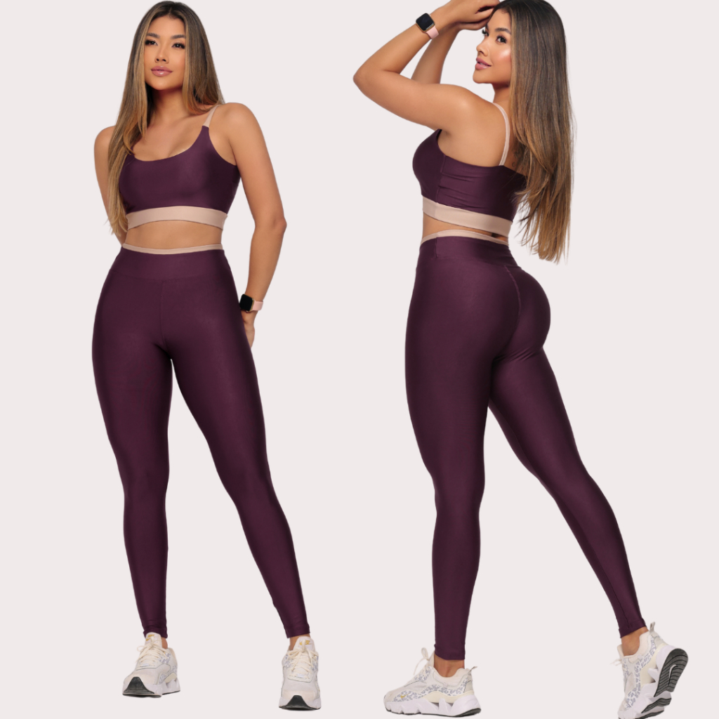 conjunto fitness, top confortavel, calça zero tra