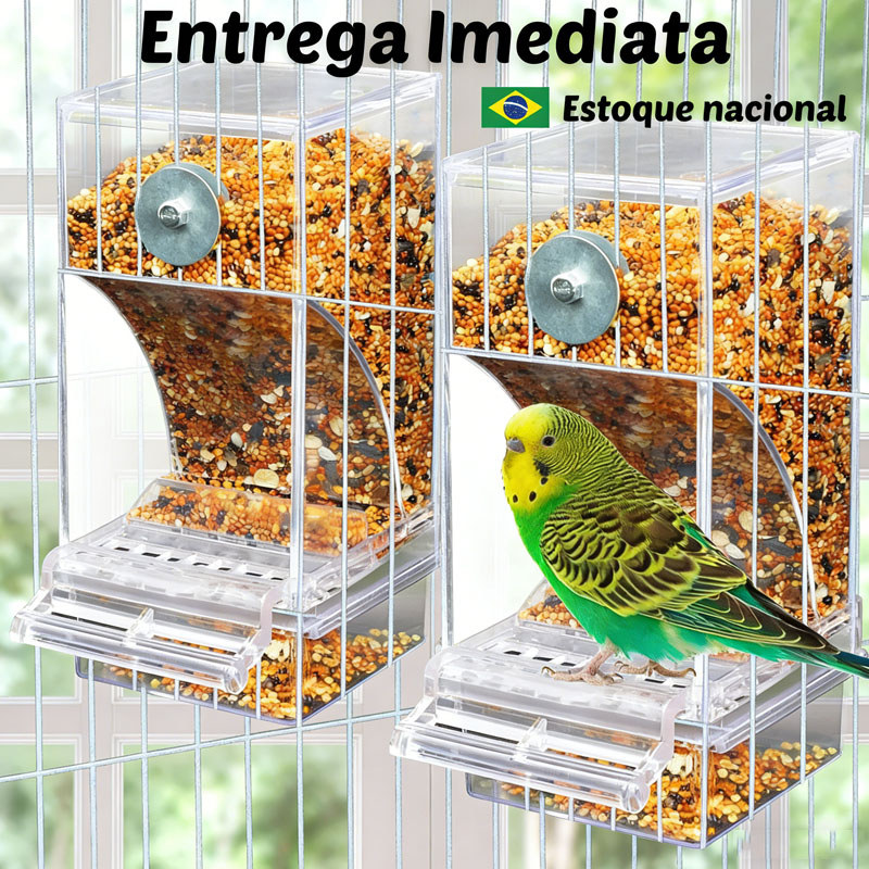 Comedouro Automático Acrílico Anti-Sujeira Páss