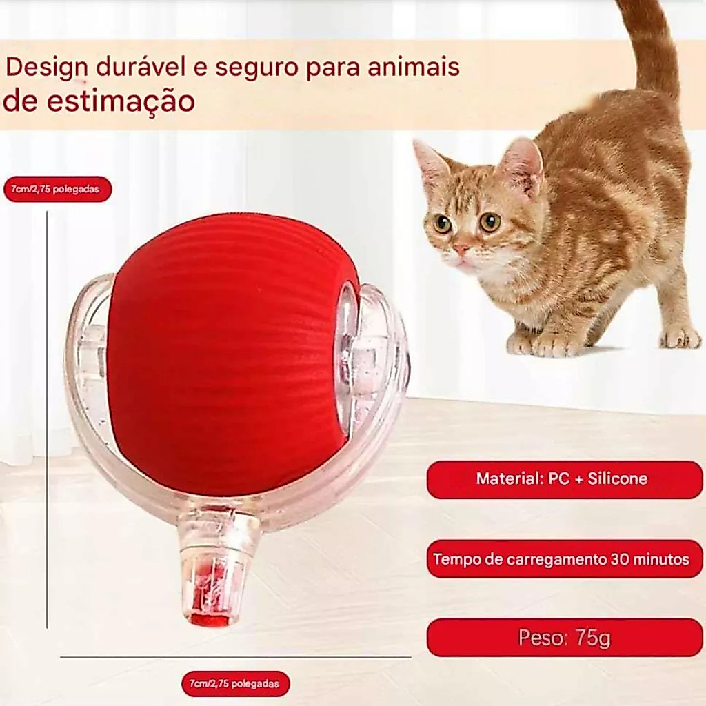 Bola De Rolamento Automática Para Gatos Brinquedo