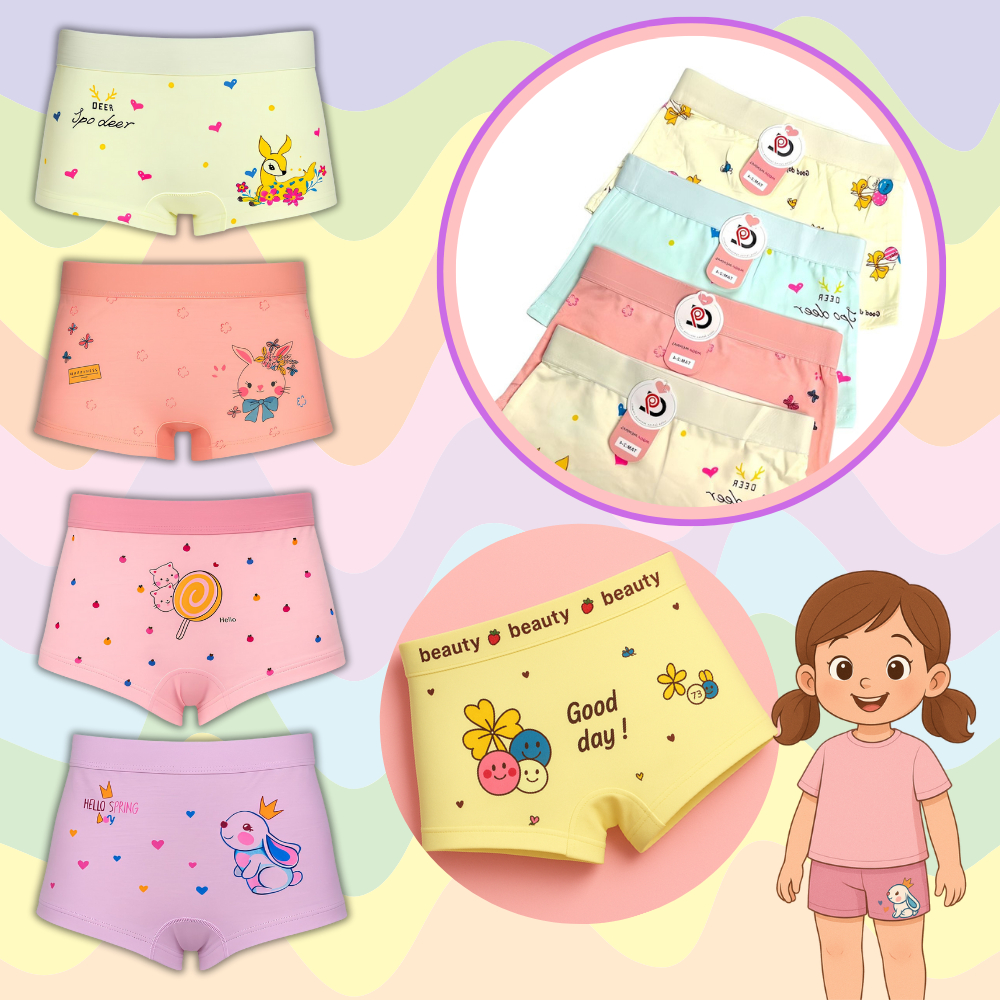 10 Calcinha Estampada Box Shortinho Feminina Infan