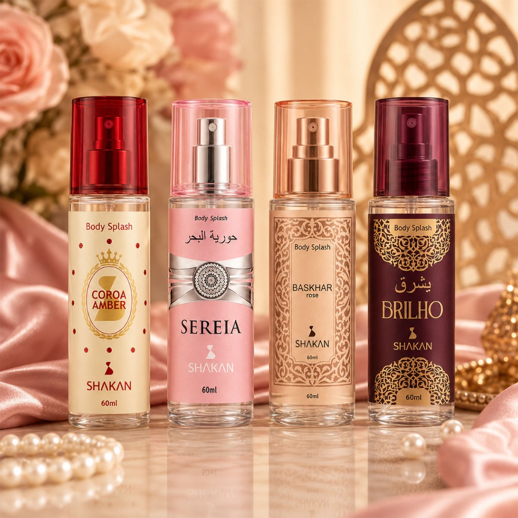 Kit Body Splash Feminino Arabe 60ml Shakan Coroa A