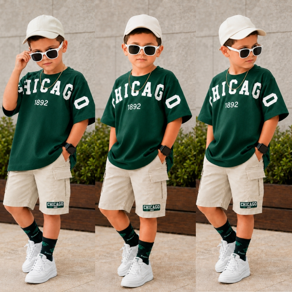 Conjunto Infanil Juvenil Menino Camisa e Bermuda 2