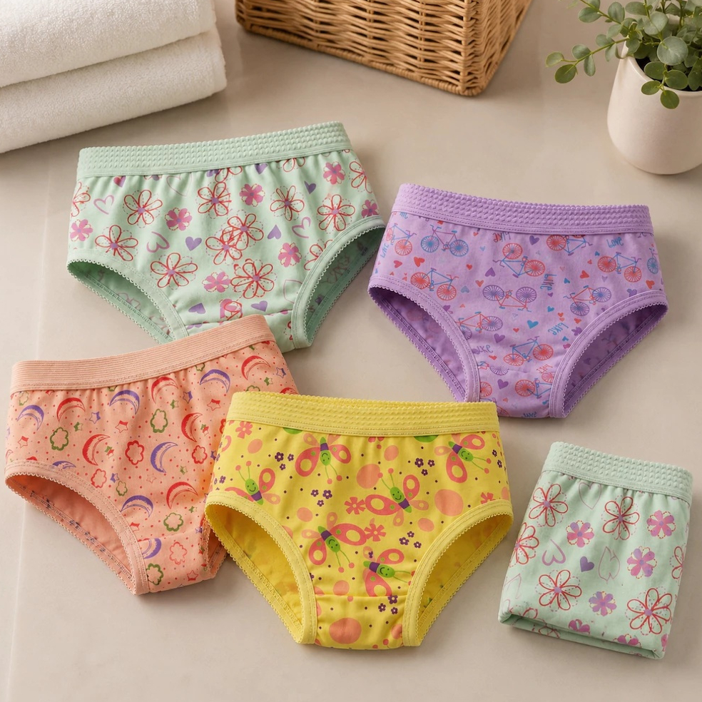 Kit 10 Calcinhas Infantil Menina Bebê Forro 100%