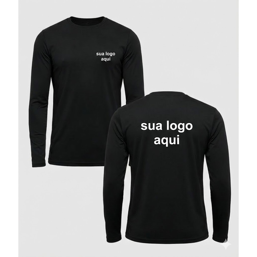 Camisa Térmica Personalizada Manga Longa  Sua Log
