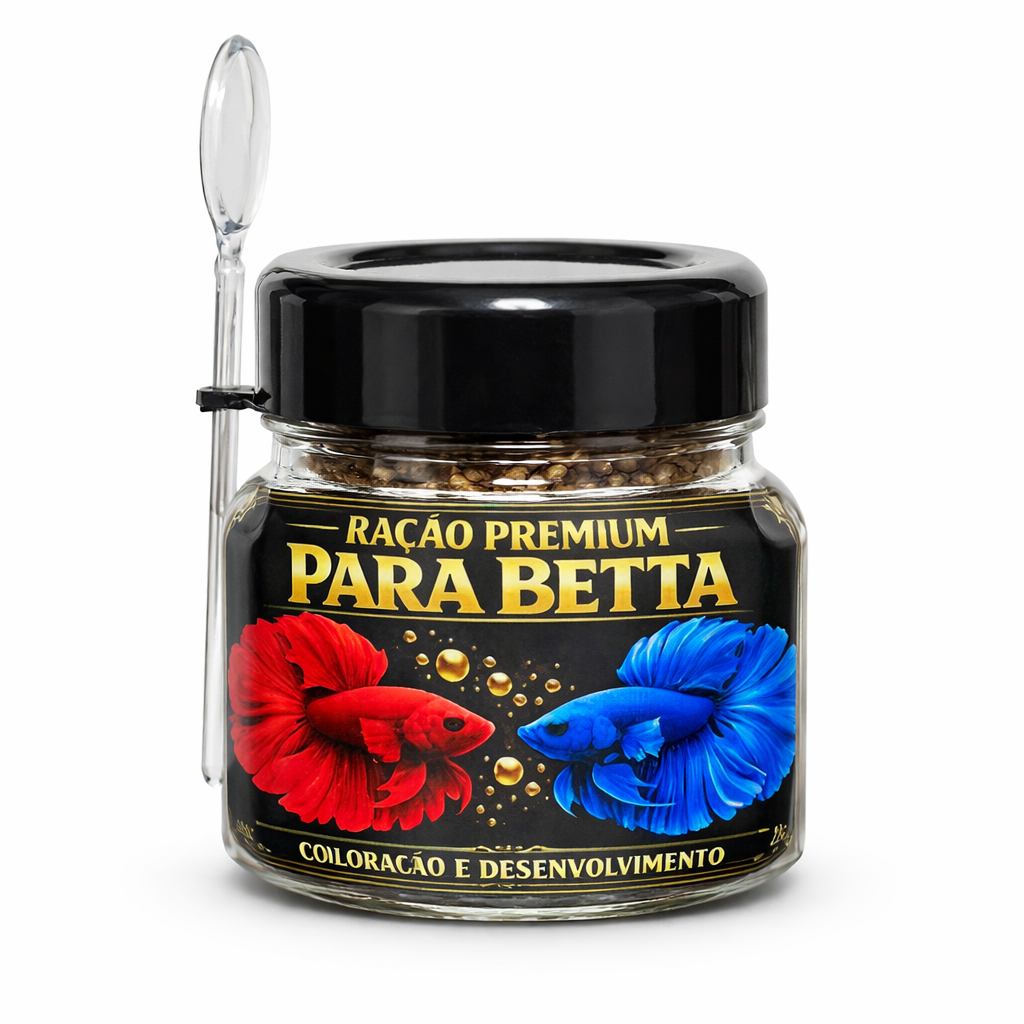 ração para peixe betta super premium coloração