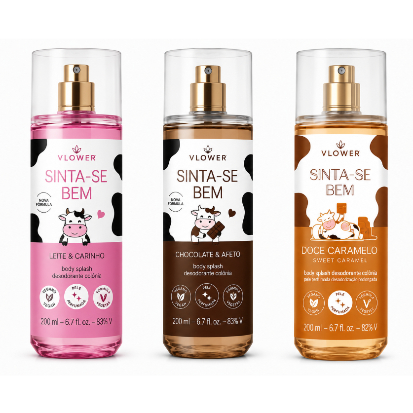 KIT 200ml DELEITE Cuide-se Bem Body Splash –