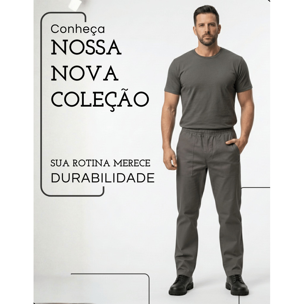 Calça Brim Trabalho Pesado Uniforme Pedreiro Mec�