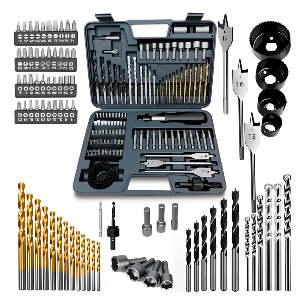 Kit Jogo Ferramentas 111 pcs Brocas Bits Pontas So