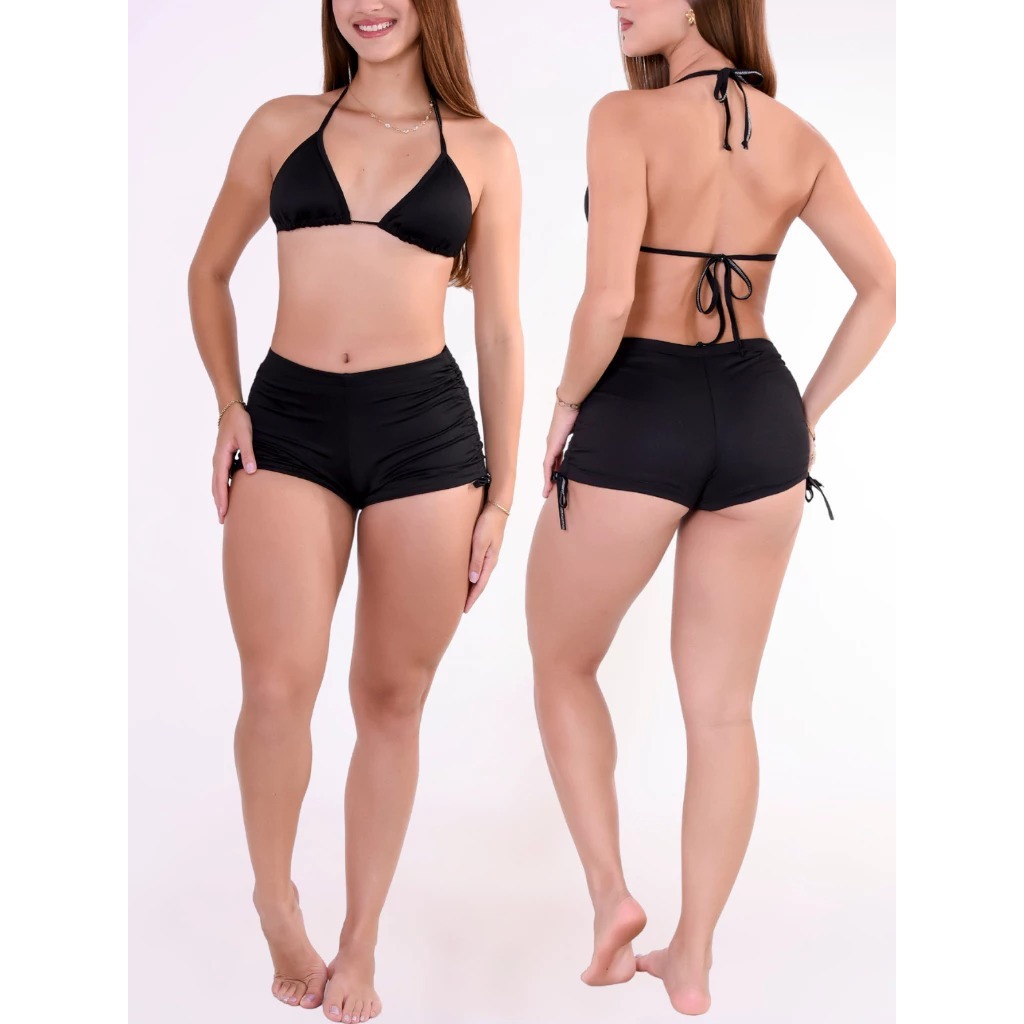 Biquíni Feminino Cintura Alta com Shortinho e Top