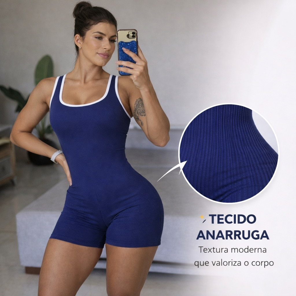 Macaquinho Feminino Premium Texturizado Modelador 