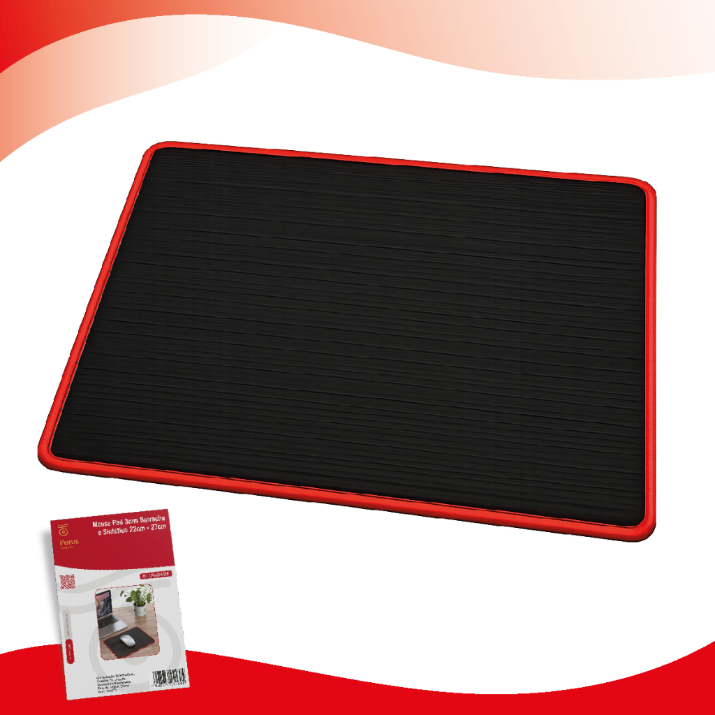 Mouse Pad Speed 27x22cm Antiderrapante Base Emborr