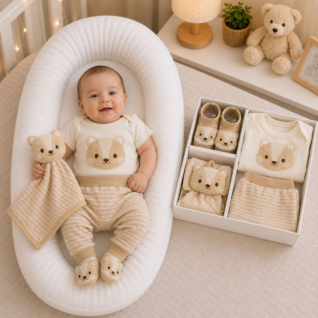 Presente Bebê Raposa Naninha Pantufa 3D Body Algo