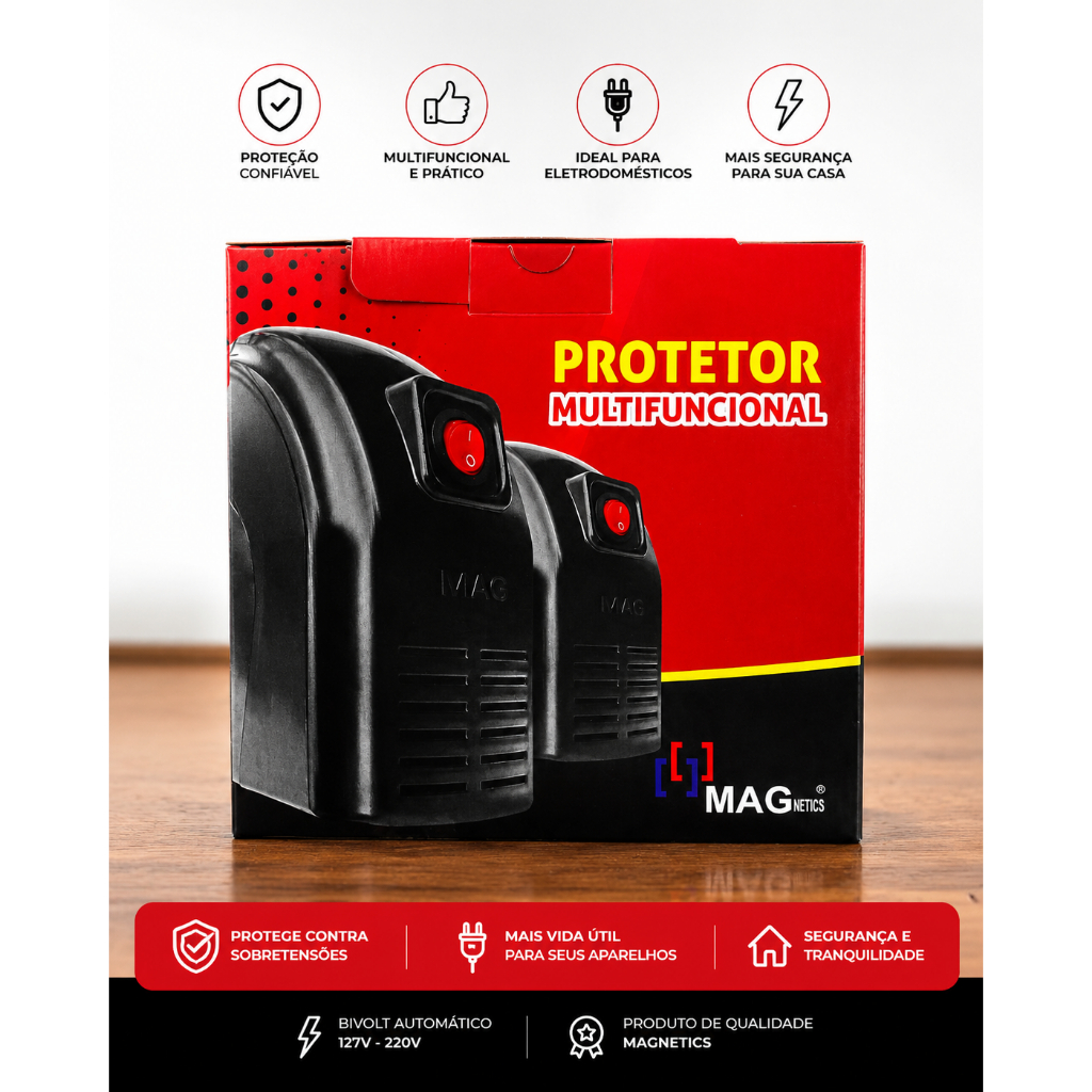 Protetor Eletrônico 1000VA Bivolt 127V/220V Mag L