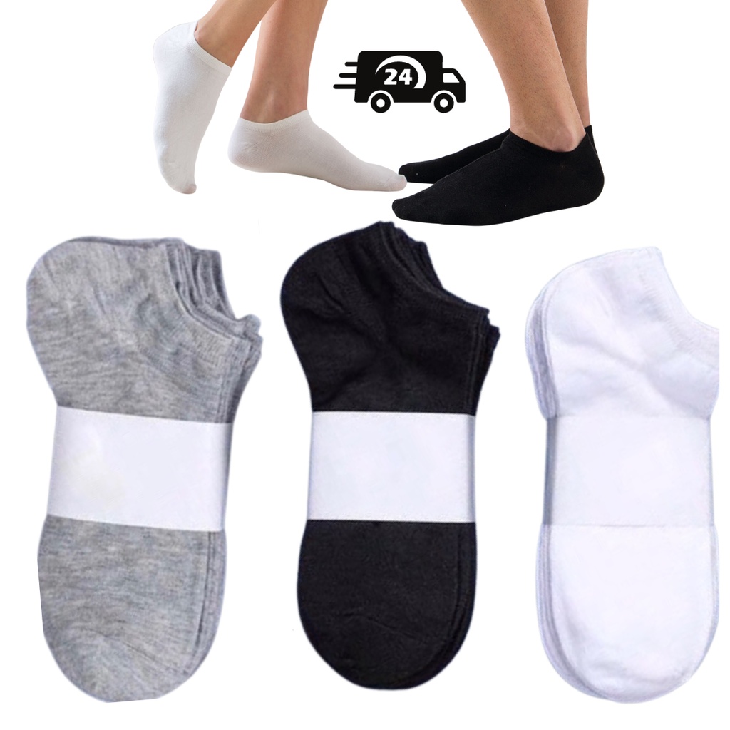 Kit Até 15 Pares De Meia Soquete Unissex Branca P