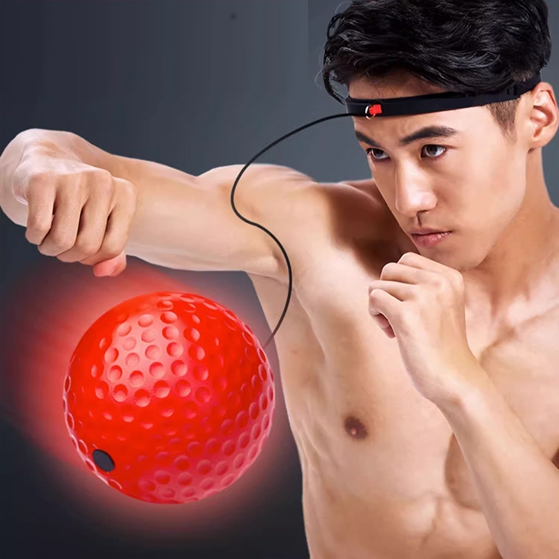 Bola De Treino Reflexo Luta Boxe Com Faixa de Cabe