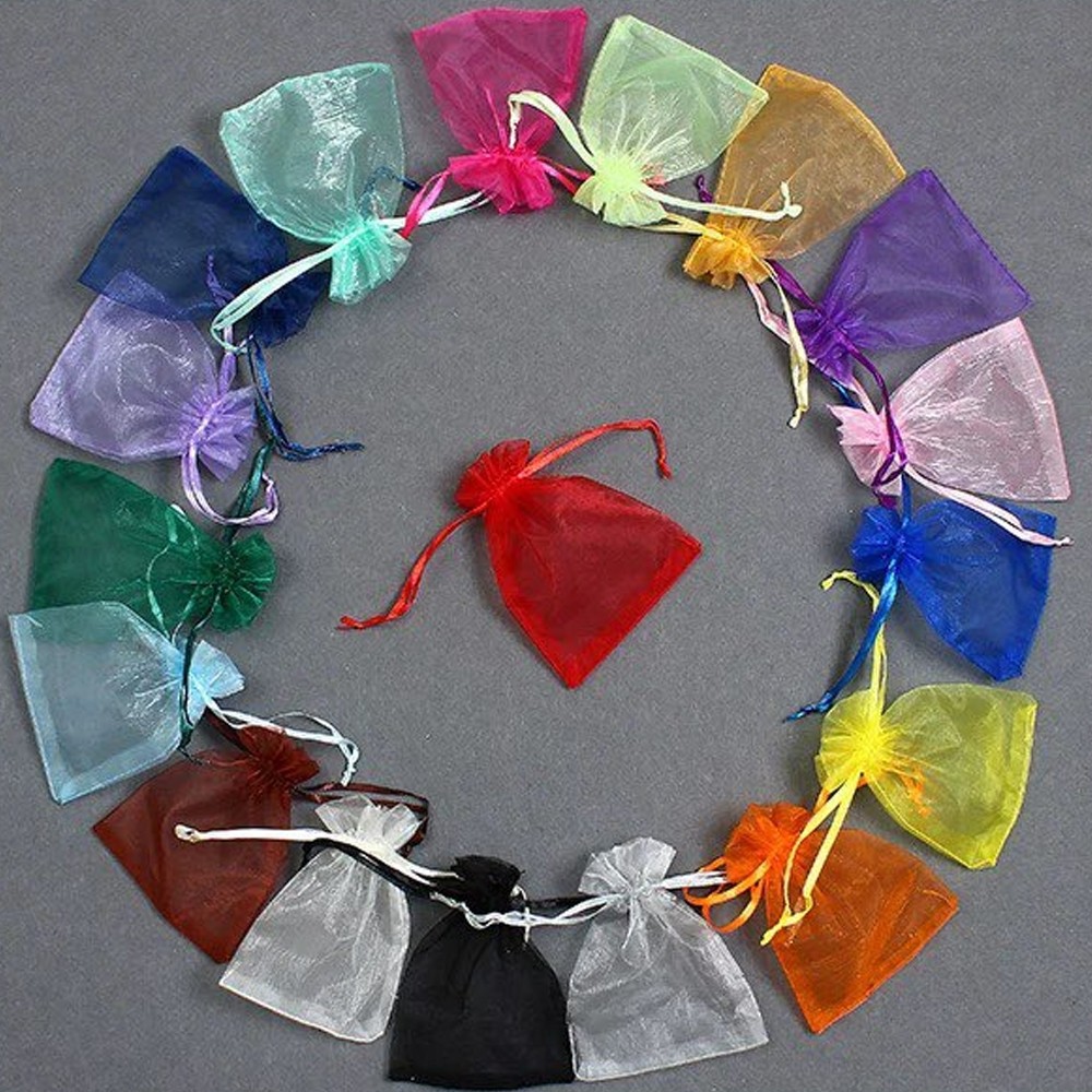 Kit 50/100 Un Saco Saquinho Organza Tule Saquinho 